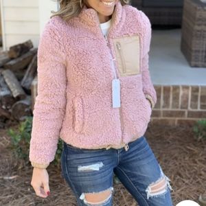 Reversible Super Soft Jacket, Small, Pink/Brown